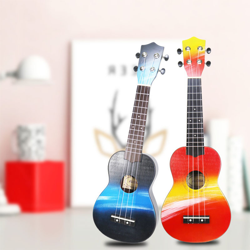 Kids Education Uk - 21 Inch Beginner Colorful Cartoon Ukulele