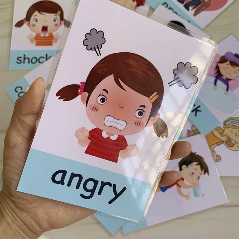 Kids Educational Games Learn English - 12PCS/Set Montessori Baby Learning Card Cartoon