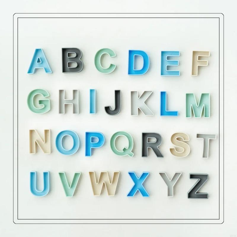 Kids Educational Games Learn English - 24Pcs 9x7cm Silicone English Letter Blocks