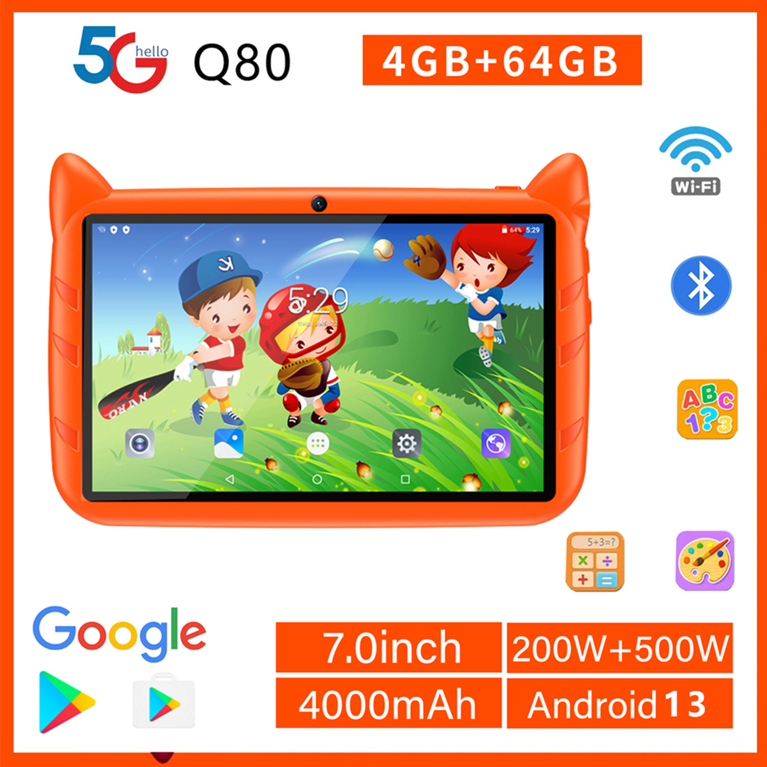 Japanese Kids Education - New 5G WiFi Kids Tablet 7