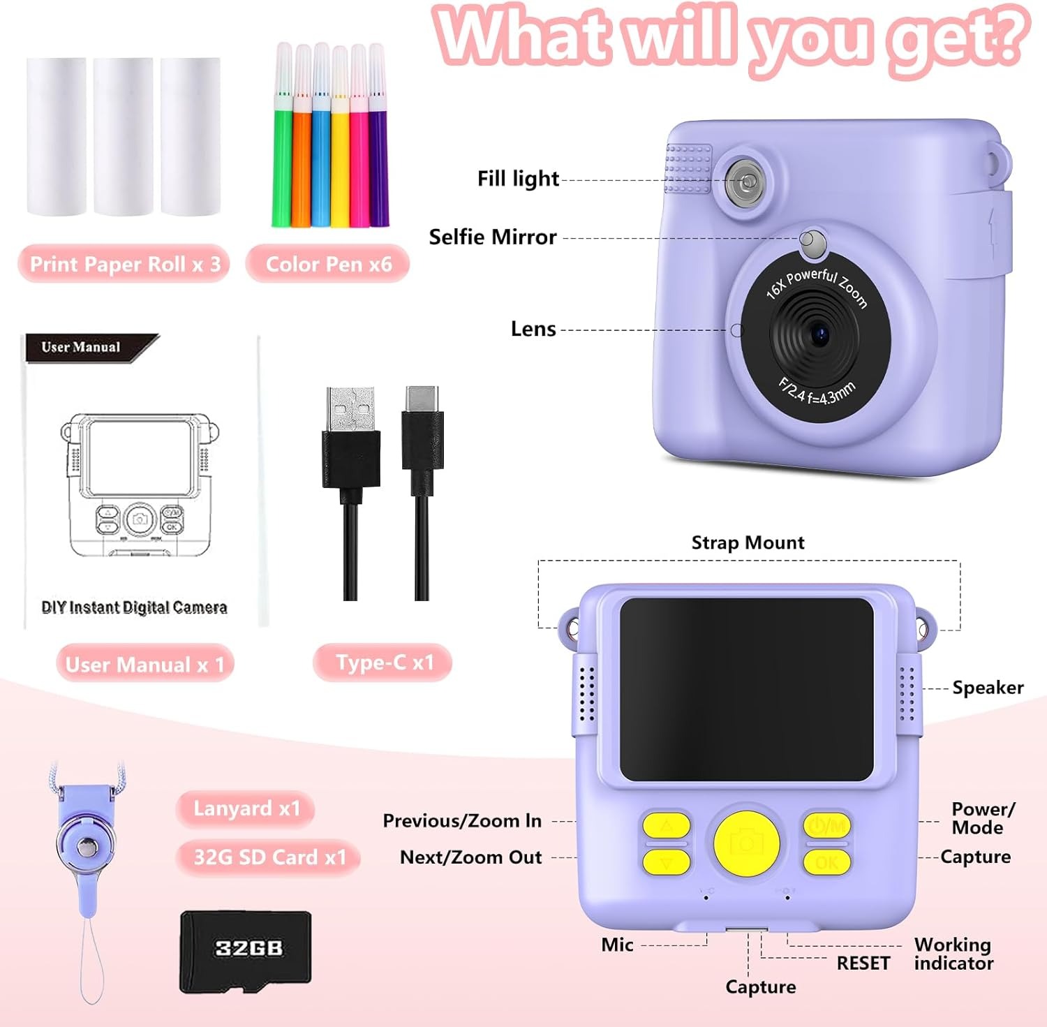 InstantPrint Camera for Kids C - огляд і ціна Kids Education News