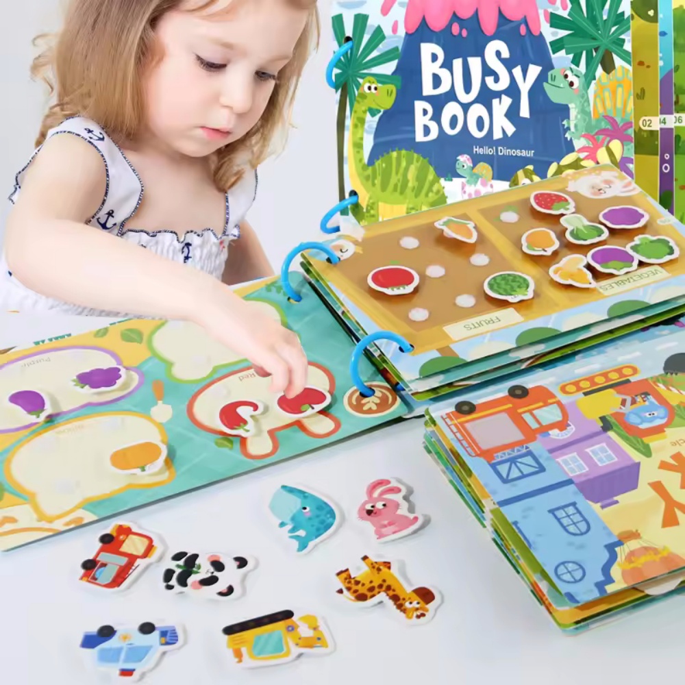 Busy Book Sticker Quiet Book f - огляд і ціна Kids Educational Games Learn English