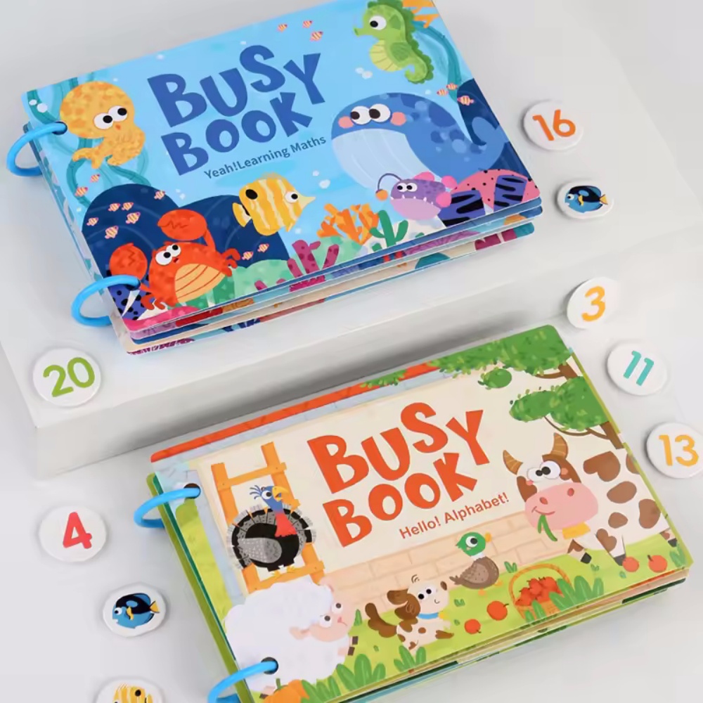 Busy Book Sticker Quiet Book f - огляд і ціна Kids Educational Games Learn English