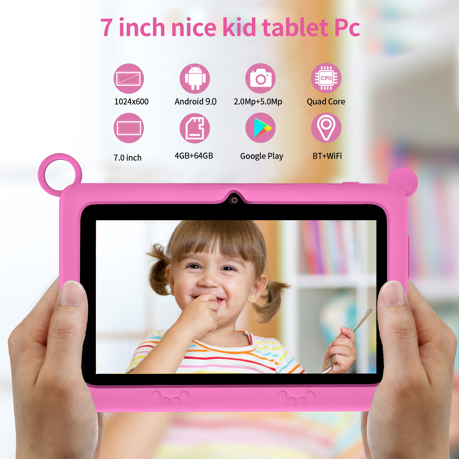 BDF Children's Tablet New 7 In - огляд і ціна Kids Educational Games Learn English