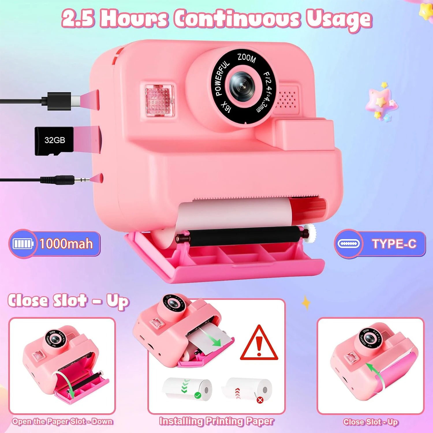 newInstant Print Camera With 3 - огляд і ціна Japanese Kids Education